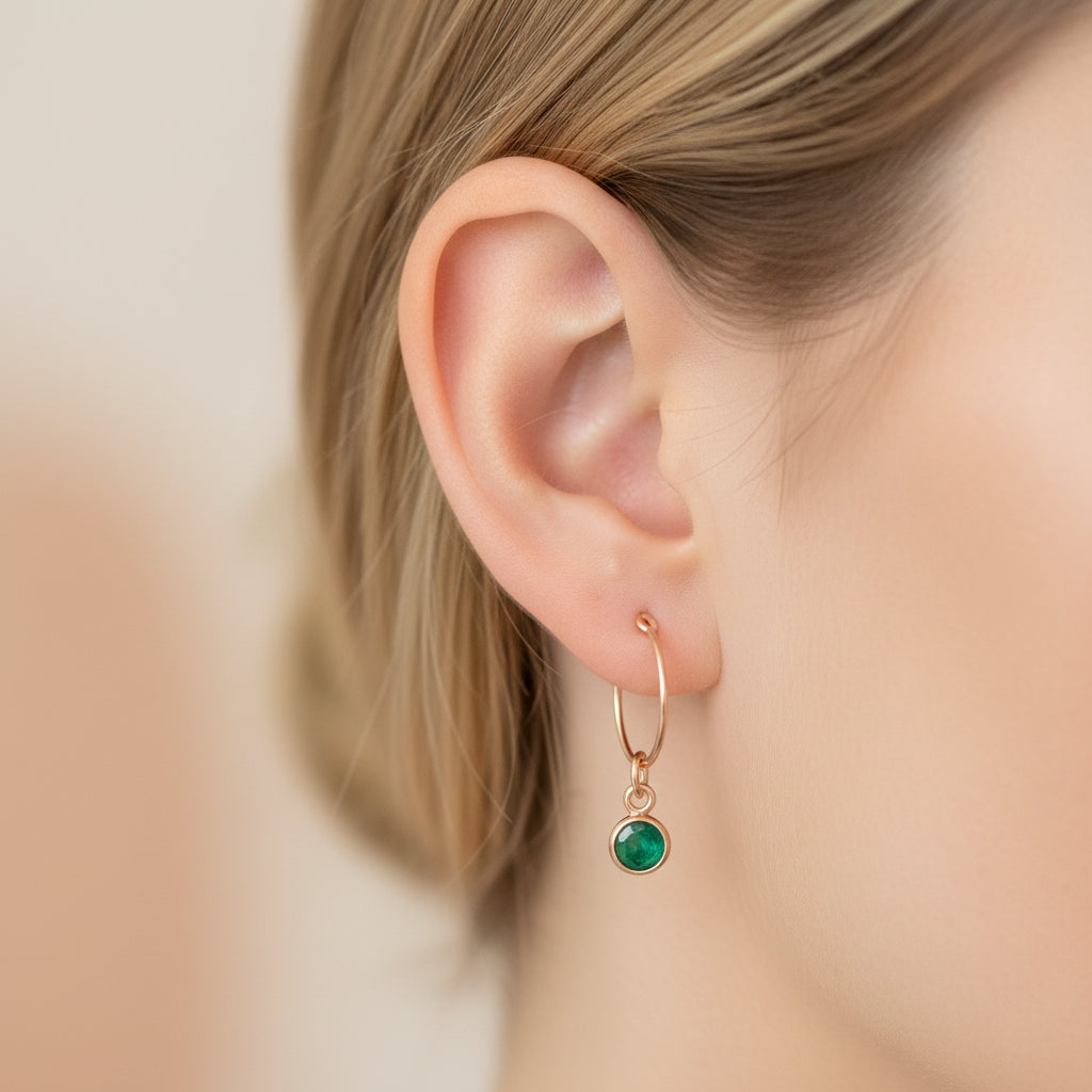 Genie Ohrring aus 925 Sterlingsilber, 24k vergoldet mit Onyx – Petit Laszlo Zürich