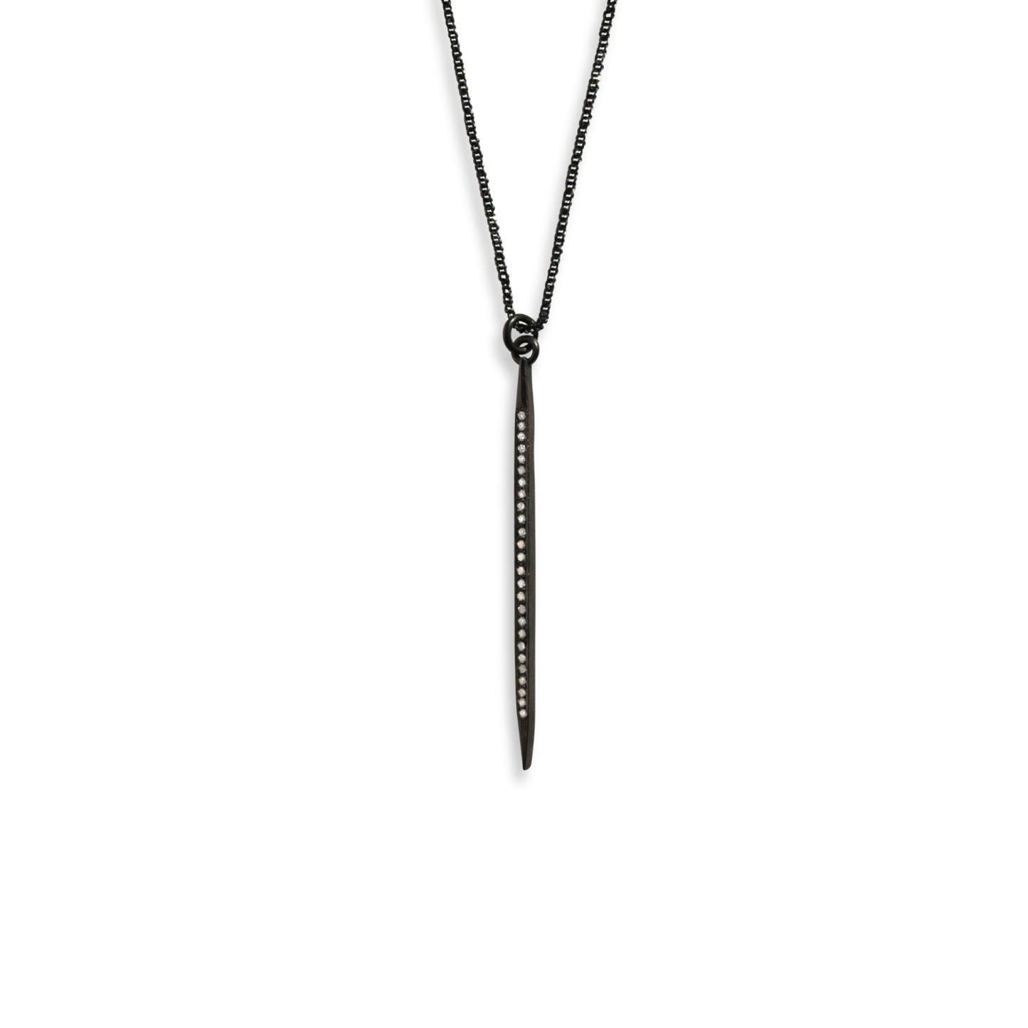 DIAMOND PAVED BAR NECKLACE