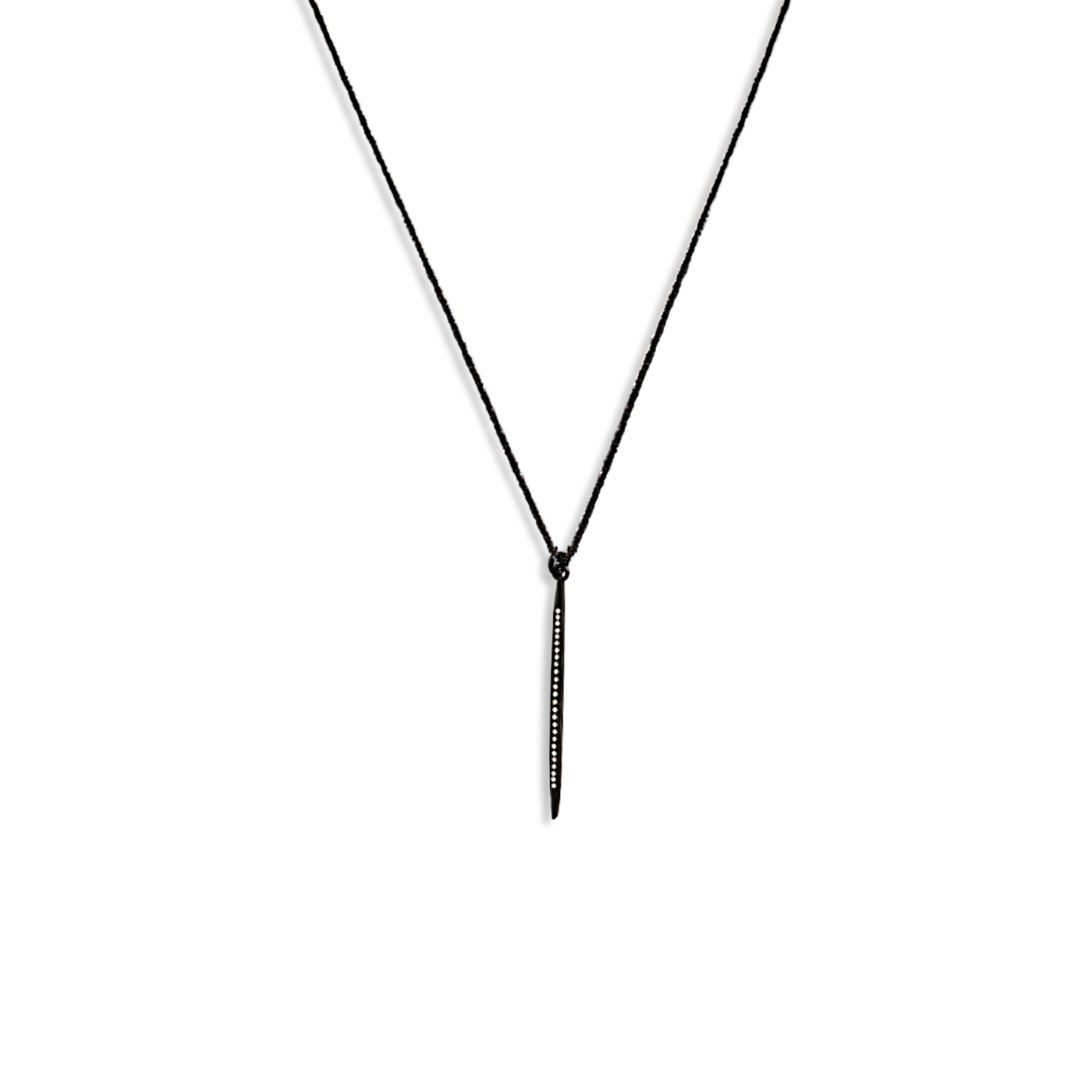 COLLIER BARRE PAVÉ DE DIAMANTS