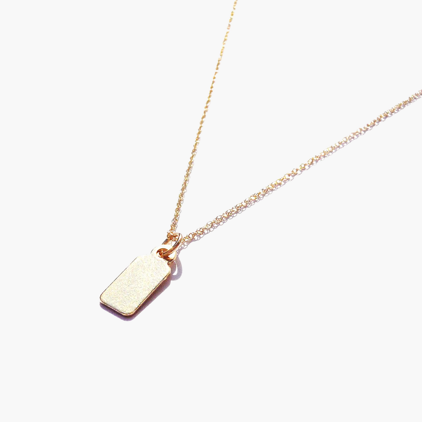 14k Gold Tag Necklace