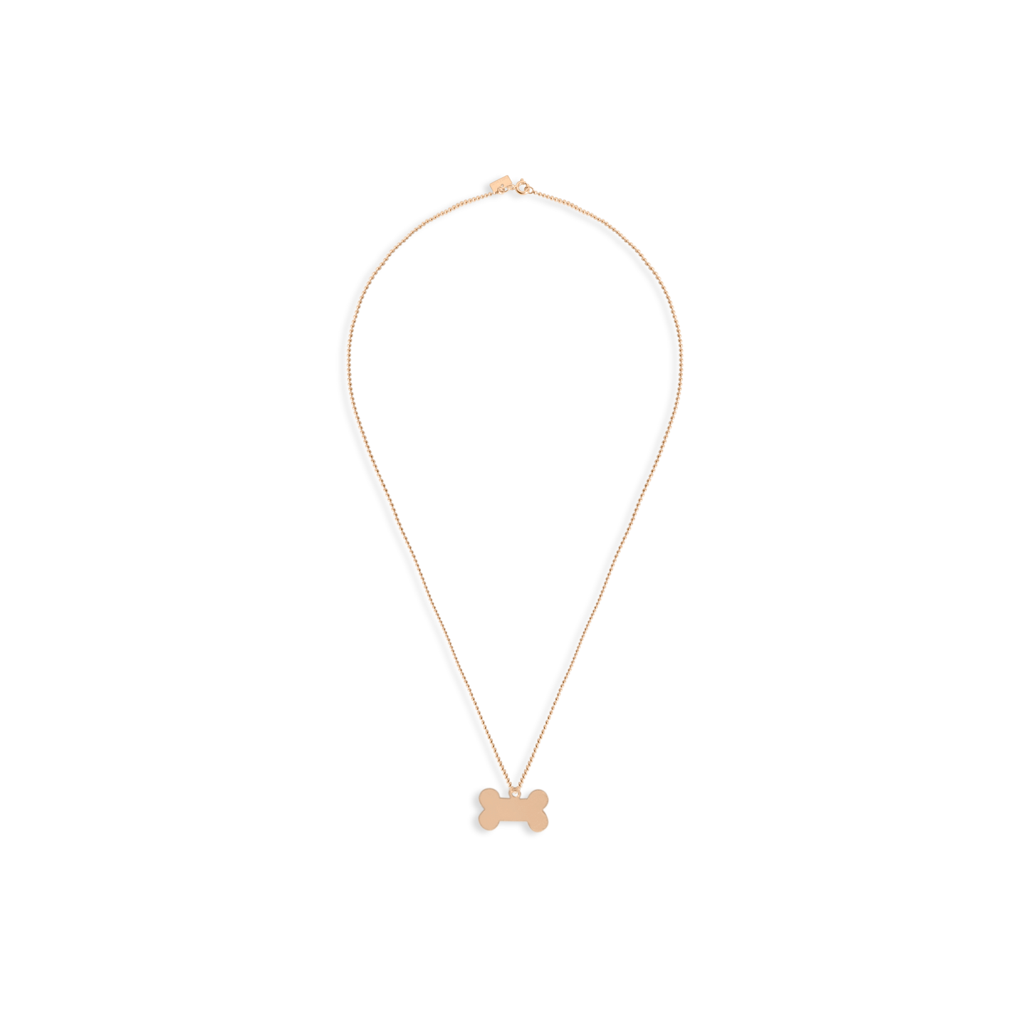 Gold Bone Pendant Necklace