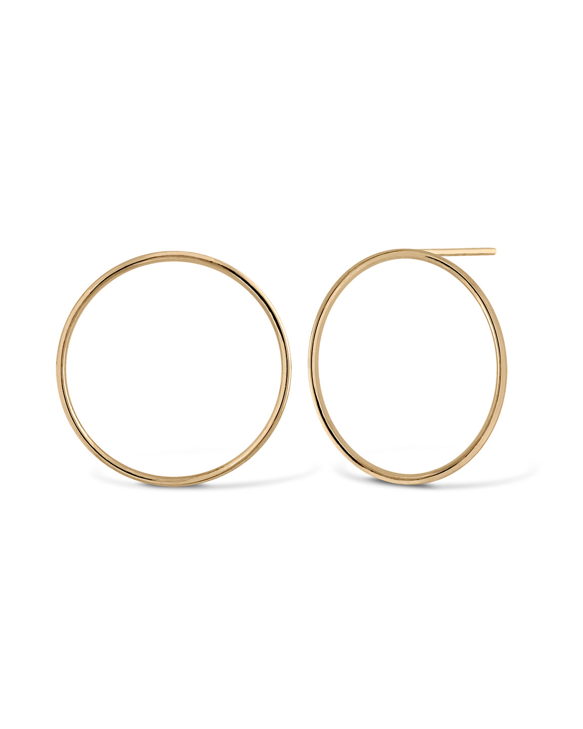 14ct Gold Circle Stud Earrings
