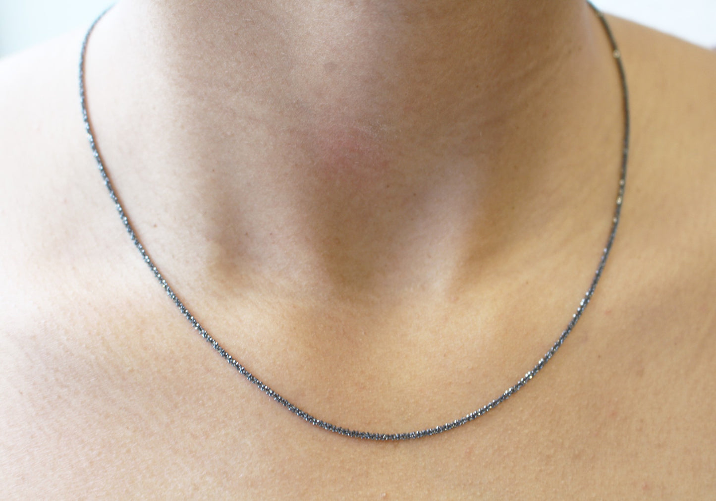 DIAMOND PAVED BAR NECKLACE