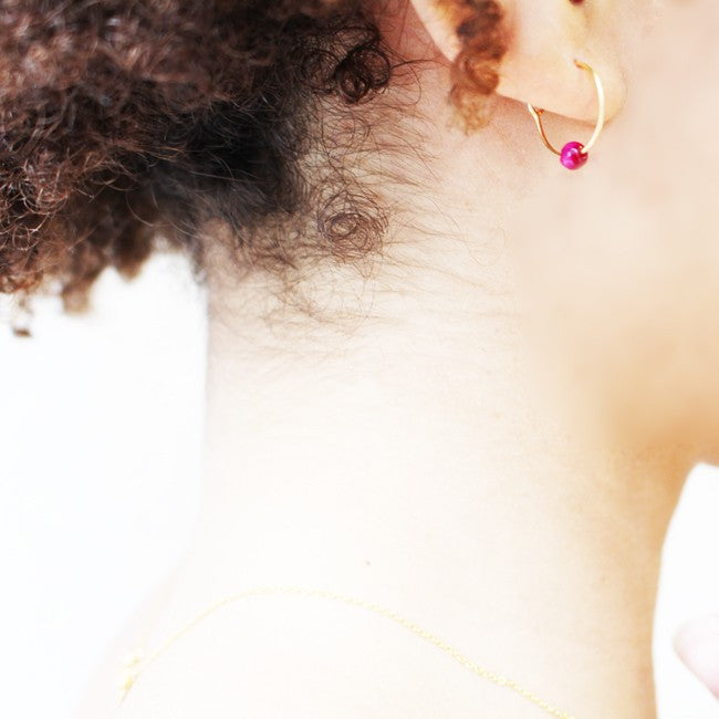 Ruby Gemstone Earrings