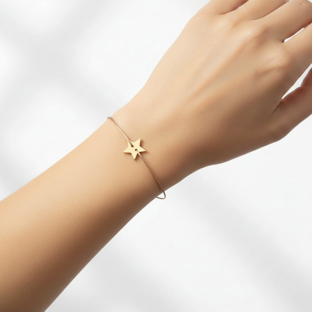 Star Taupe Armband aus 925 Sterlingsilber, 24k vergoldet – Petit Laszlo, handgefertigt in Zürich