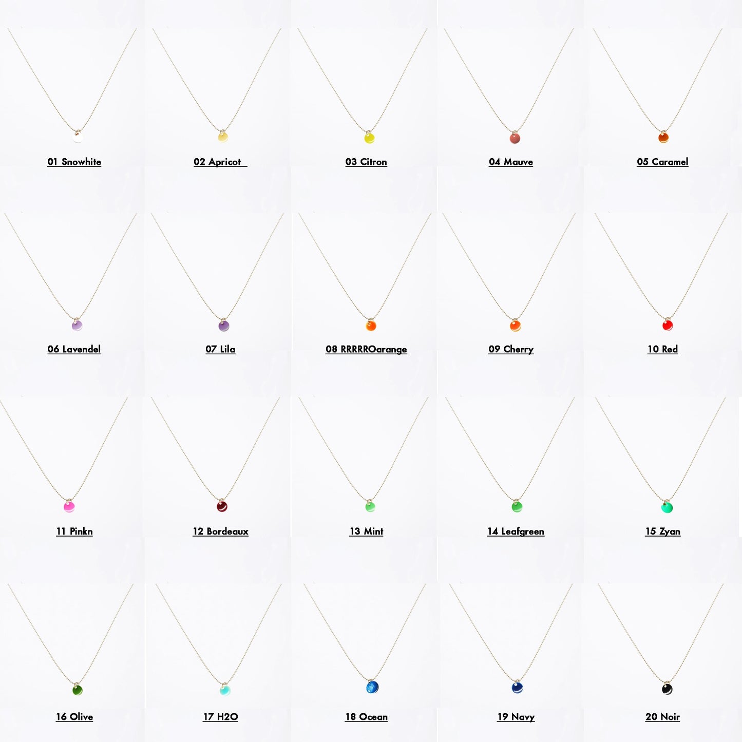 Colorful Enamel Necklace