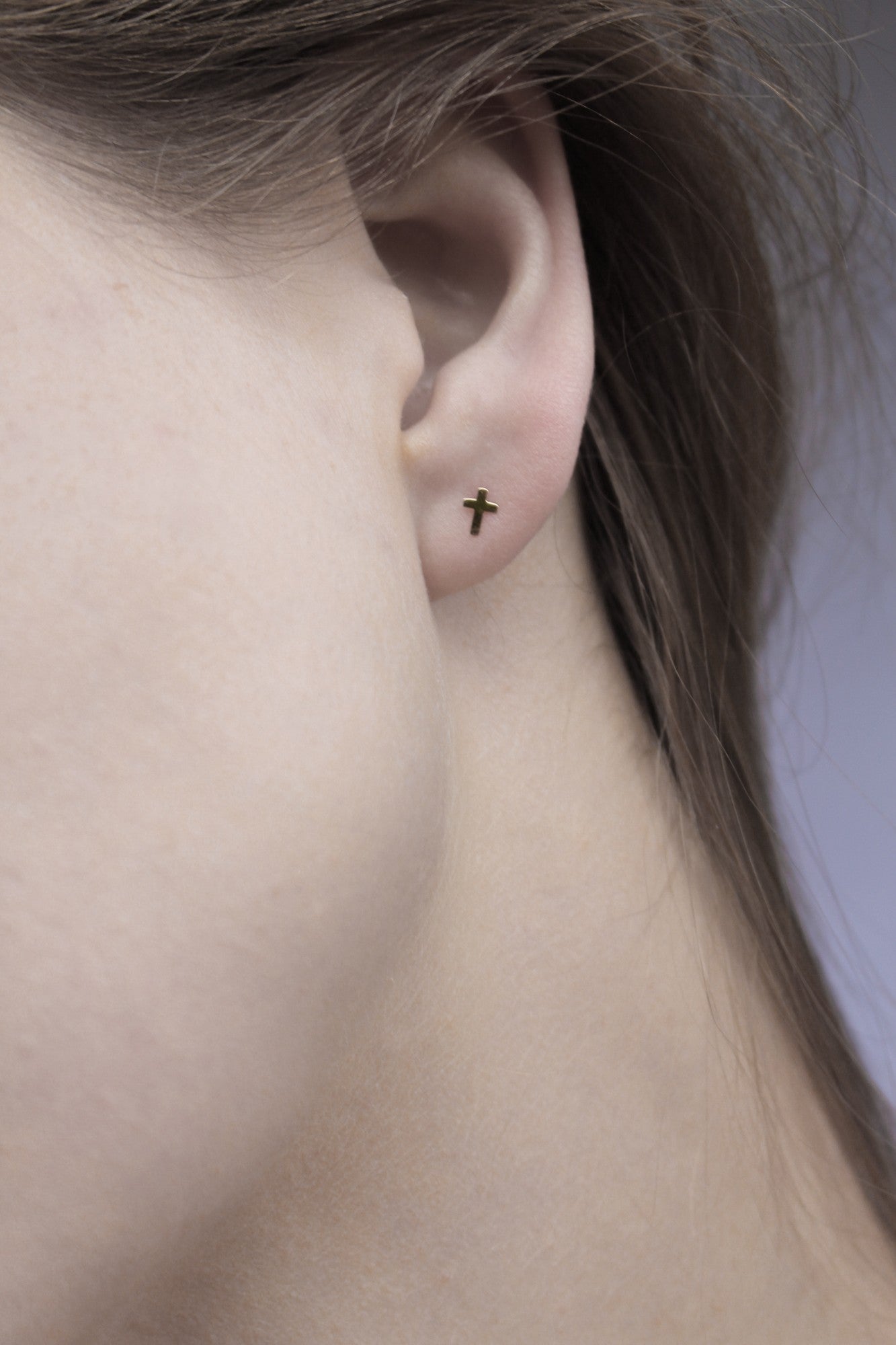 9k Gold Cross Earrings