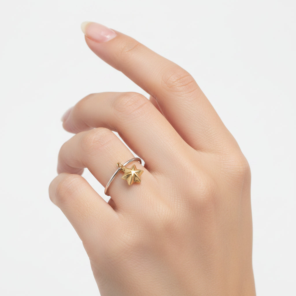 Superstar Ring aus 925 Sterlingsilber, 24k vergoldet – Petit Laszlo, handgefertigt in Zürich