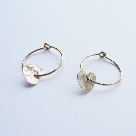 Heart Hoop Earrings